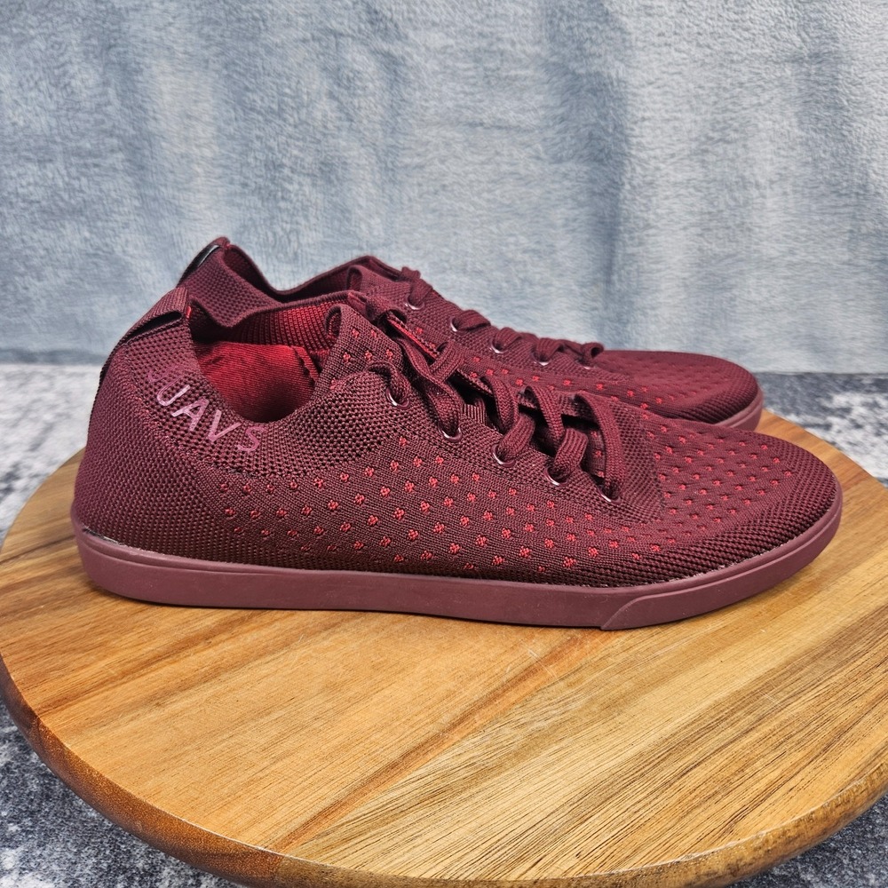Suavs The Zilker Shoes Womens 9 EU 40 Burgundy Mesh Knit Lace Up Casual Sneakers